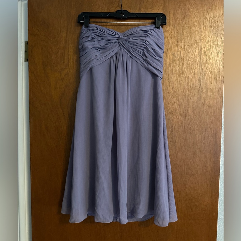 Elegant Purple Strapless Dress